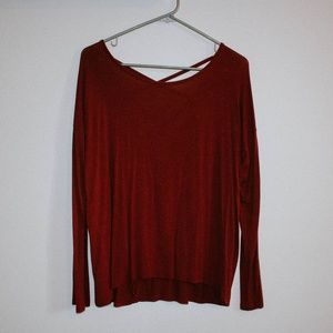 Red Top With Cross Back